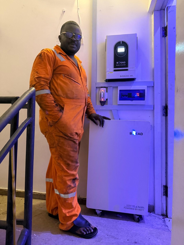 Founder Inspecting Installation