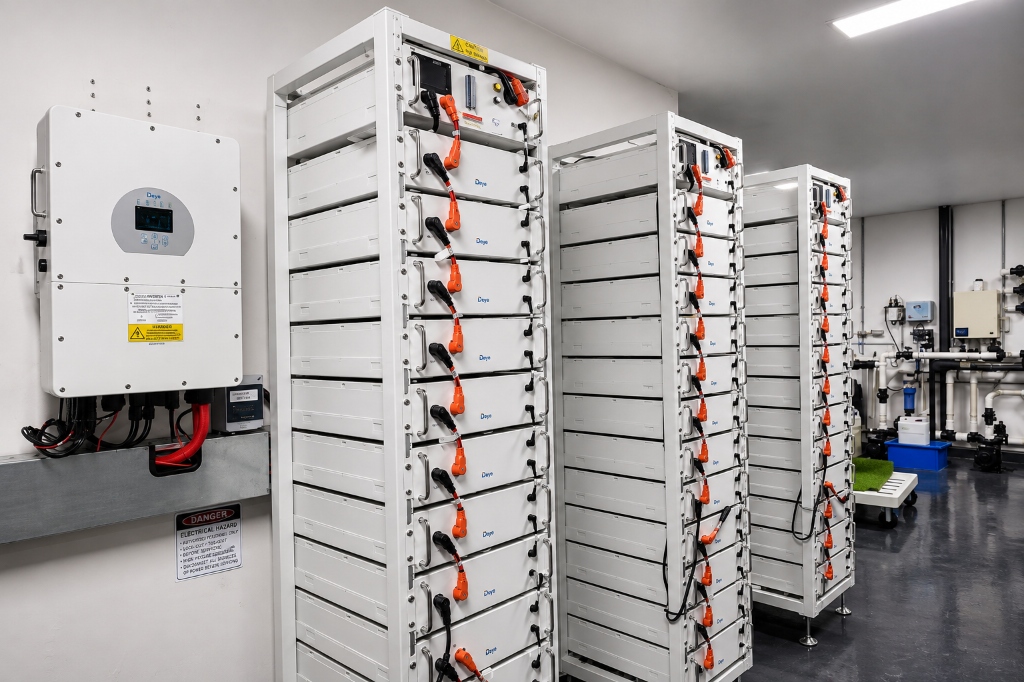 Primary official view of 50kVA / 120kWh C&I Solar System (72kW Panels - 120 Units)